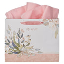Pink/Blue Floral Be Still Ps. 46:10 Gift Bag LG Landscape
