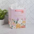 Purple Floral Happy Birthday Gift Bag LG Portrait