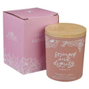 Pink Strength & Dignity Prov. 31:25 Glass Candle w/Bamboo Lid