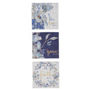 Love Grace Faith Magnet Set Blue Floral