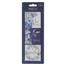 Love Grace Faith Magnet Set Blue Floral