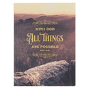 With God All Things Matt. 19:26 Notebook Bound Brown