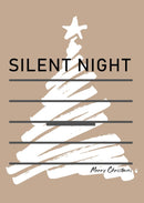 Tree of piano keys Christmas card