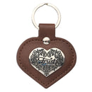 Heart-shaped TRUST Faux Leather Keyring