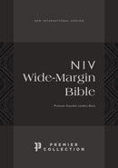 NIV Wide Margin Bible  Premier Collection (Comfort Print)-Black Premium Goatskin Leather