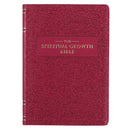 Spiritual Growth Bible Berry Faux Leathe