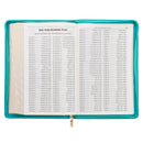 Teal Faux Leather Deluxe Gift Index Zip