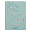 Walk By Faith Teal  Zipper