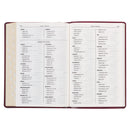 Burgundy Cross Large Print Thin Index