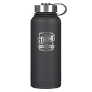 Be Strong and Courageous Josh. 1:9 Water Bottle SS Black