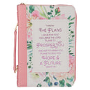 I Know the Plans Jer. 29:11 Bible Cover Fashion Pink Floral.