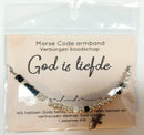 God is liefde morsecode bracelet