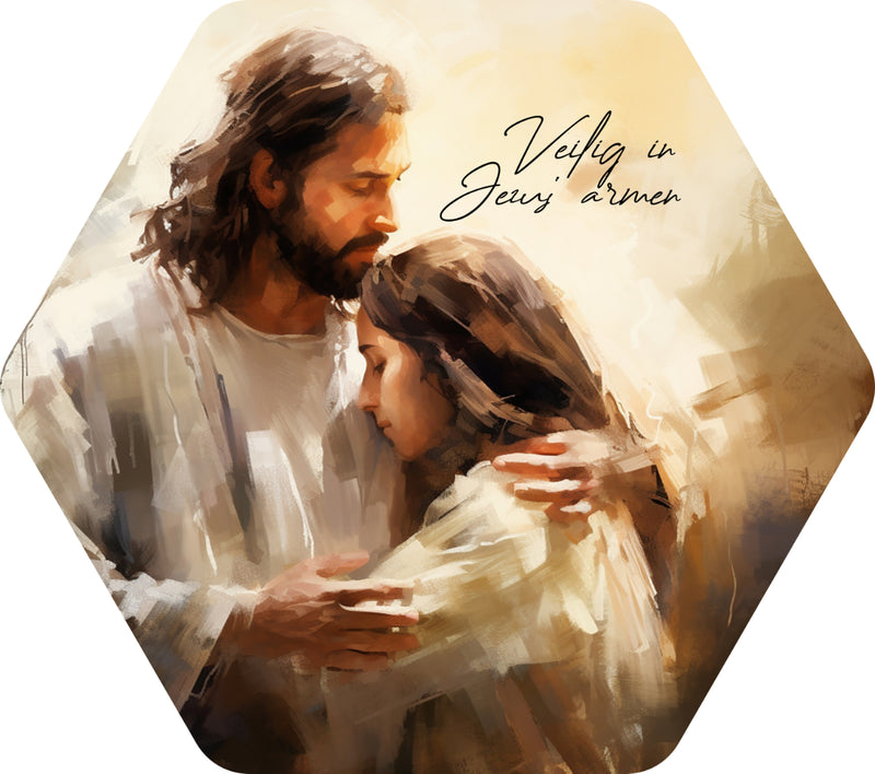 Veilig in Jezus' armen Honingraat Medium
