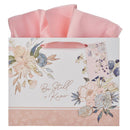 Pink/Blue Floral Be Still Ps. 46:10 Gift Bag LG Landscape