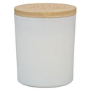 White God Works Rom. 8:28 Glass Candle w/Bamboo Lid