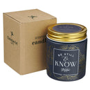 Be Still Ps. 46:10 Glass Candle w/Screw Top Lid Navy