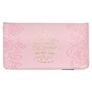 He Will Cover You Ps. 91:4 Checkbook Wallet Pink