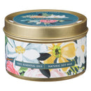 Be Still Ps. 46:10 Tin Candle Floral Teal