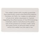 Wallet Leather Tan Be Strong and Steadfast Deut. 31:6