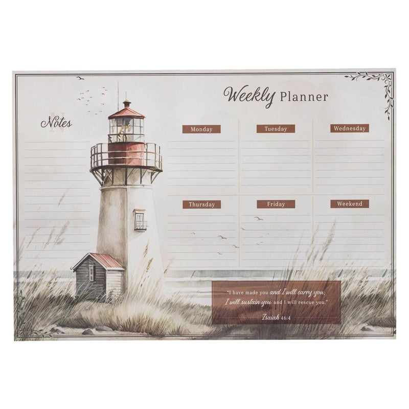 Lighthouse I Will Carry You Isa. 46:4 Weekly Planner Undated