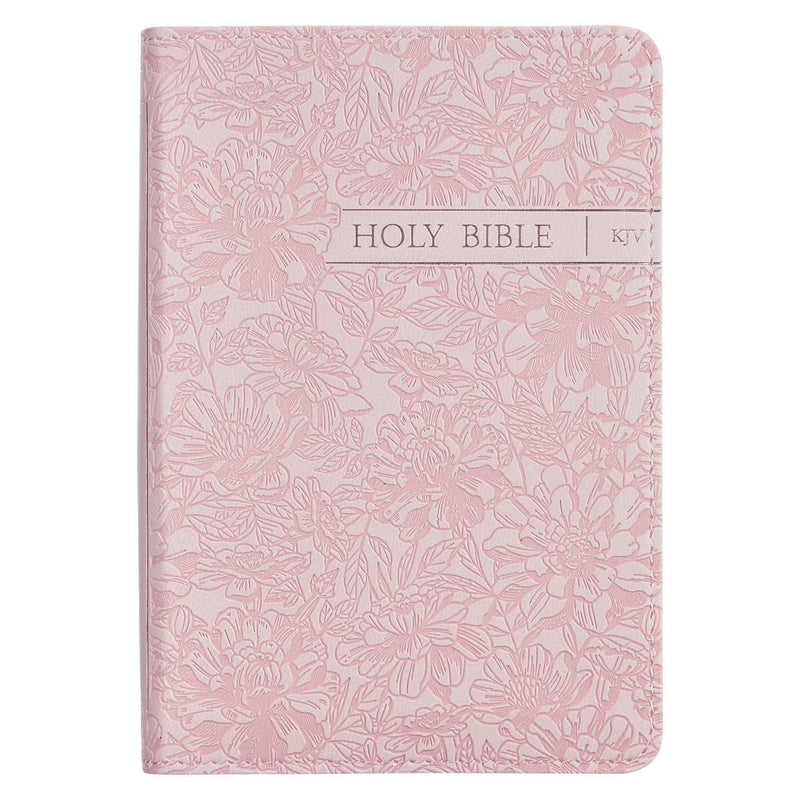 KJV Bible Mini Pocket Faux Leather, Pink