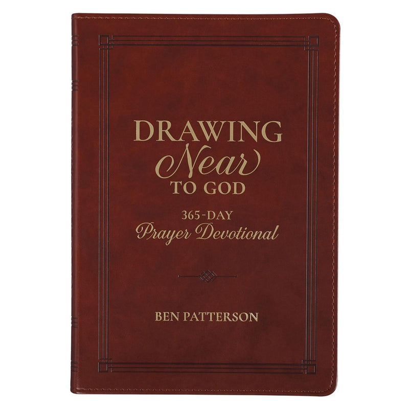 Devotional Drawing Near to God Brown Faux Leather