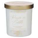 Peace on Earth Glass Candle with Metal Lid