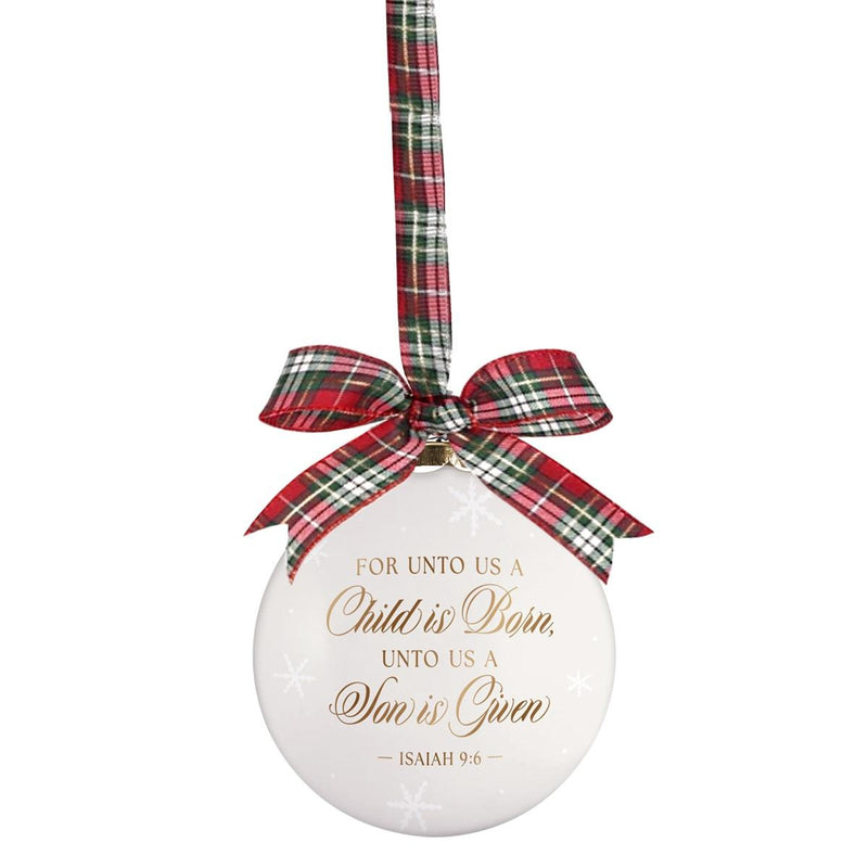 Ornament Round A Child is Born Isa. 9:6