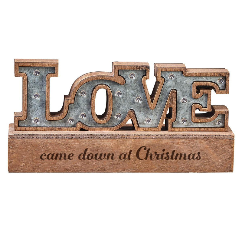 Table Top Lighted Sign Love