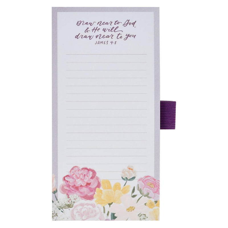 Draw Near to God James 4:8 Magnetic Shopping List w/pen