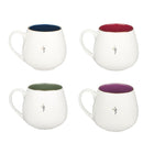 Mug Set 4pc Christmas Wreath