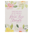 Renew Their Strength Isa. 40:31 Notebook Bound Pink Floral