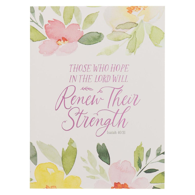 Renew Their Strength Isa. 40:31 Notebook Bound Pink Floral