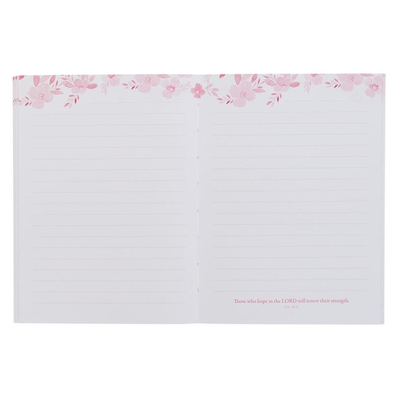 Renew Their Strength Isa. 40:31 Notebook Bound Pink Floral
