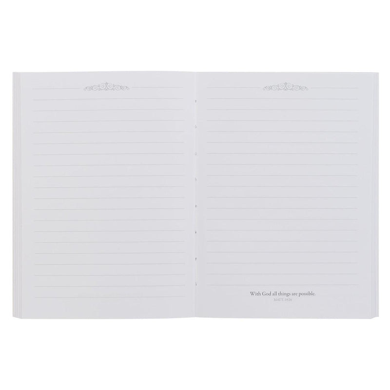 With God All Things Matt. 19:26 Notebook Bound Brown