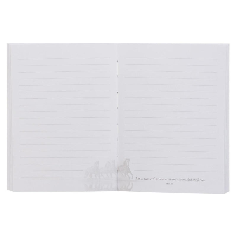 Run with Perseverance Heb. 12:1 Notebook Bound Brown