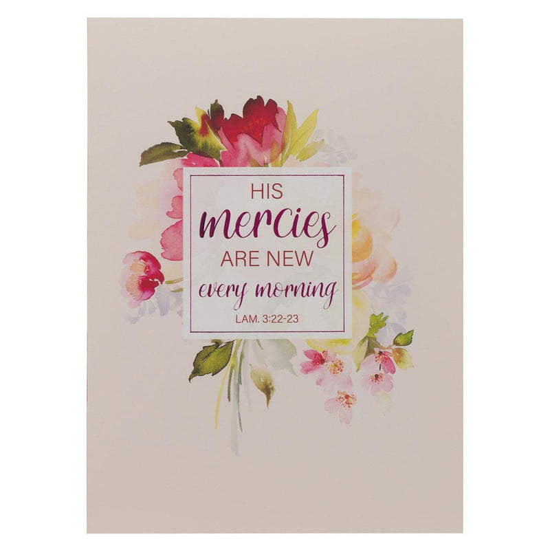 His Mercies Are New Every Morning Lam. 3:22-23 Notebook Bound Pink 