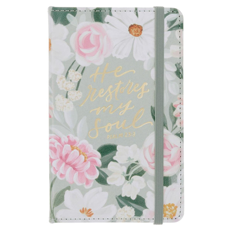 Ps. 23:3 Small Notebook with Elastic Closure