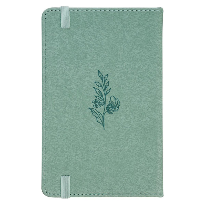 Faith 2 Cor. 5:7 Small Notebook with Elastic Closure Faux Green