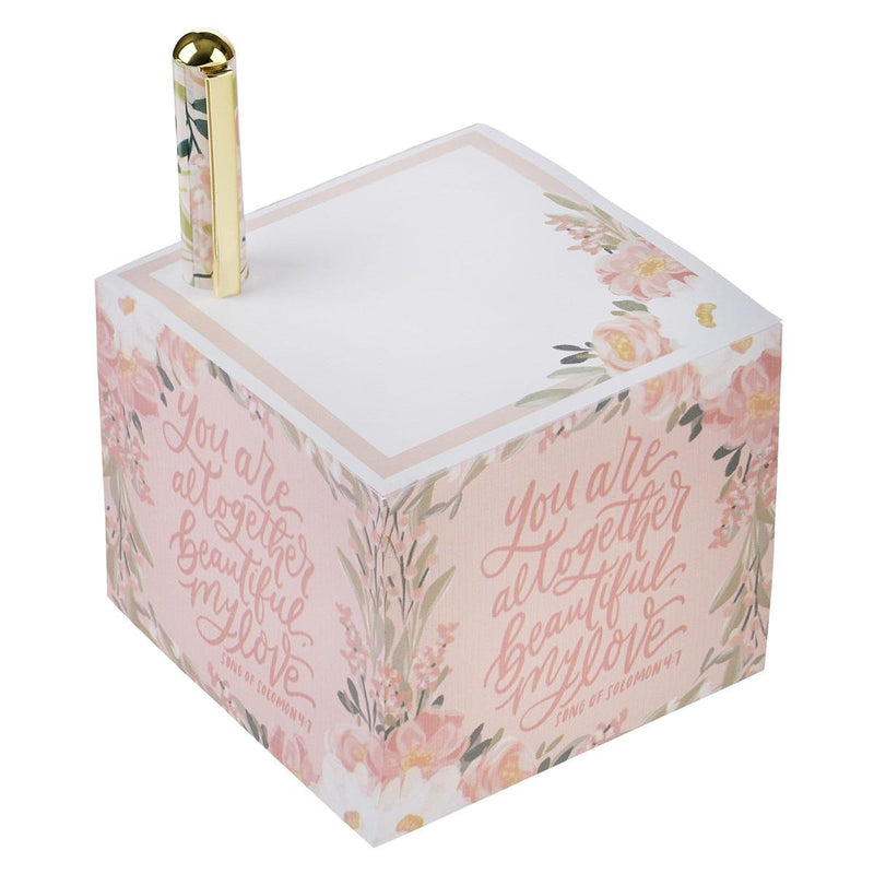 You Are Altogether Beautiful My Love Song 4:7 Note Block with Pen
