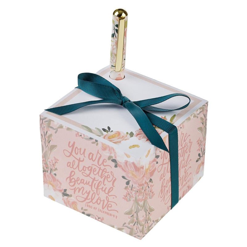 You Are Altogether Beautiful My Love Song 4:7 Note Block with Pen