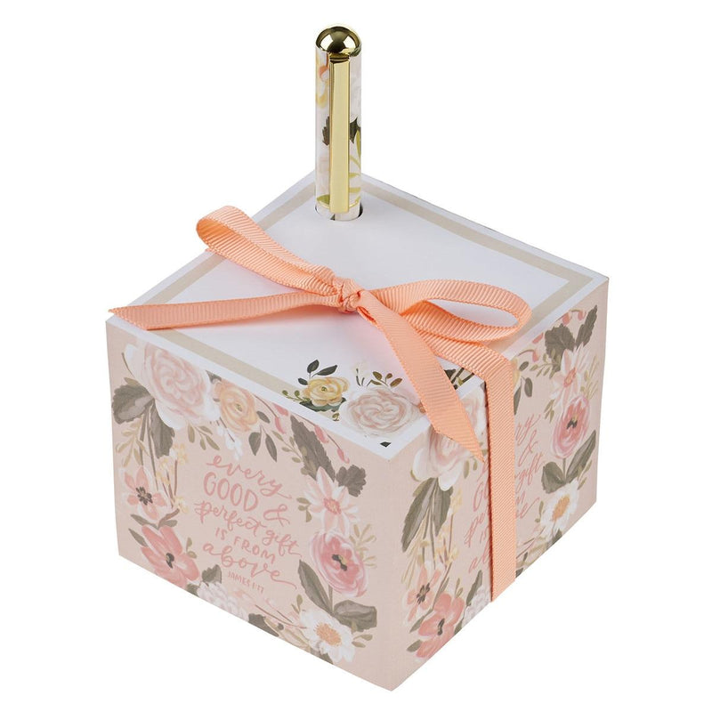 Every Good & Perfect Gift James 1:17 Note Block with Pen