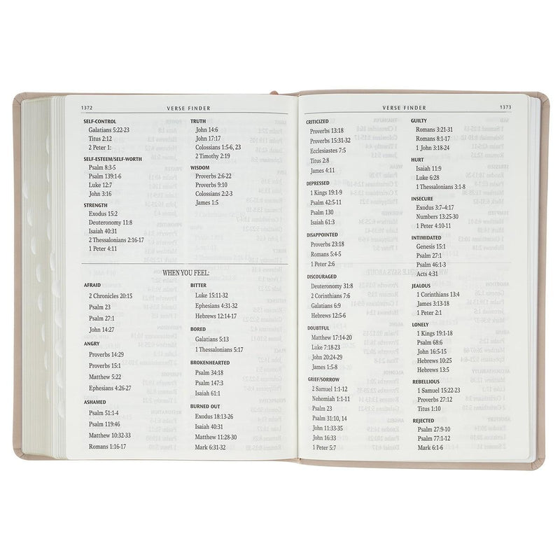 KJV Bible Giant Print Full-size Faux Leather, Blush Pink