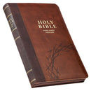 Crown of Thorns, KJV Bible Deluxe Gift Faux Leather Two-tone w/zipper  Isa. 53:5