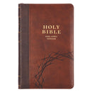 Crown of Thorns, KJV Bible Deluxe Gift Faux Leather Two-tone w/zipper  Isa. 53:5