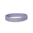 WWJD silicone bracelet violet