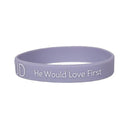 WWJD silicone bracelet violet