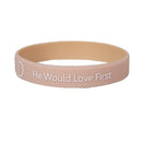 WWJD silicone bracelet peach