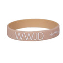 WWJD silicone bracelet peach