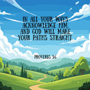 GOD will make  your paths straight Tegel Engels